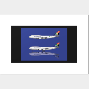 South African Airways 747-444 Posters and Art